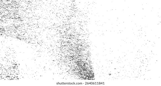 Abstract grunge black and white distressed texture overlay effect vector design element