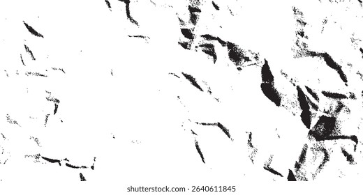 Abstract grunge black and white distressed texture overlay effect vector design element