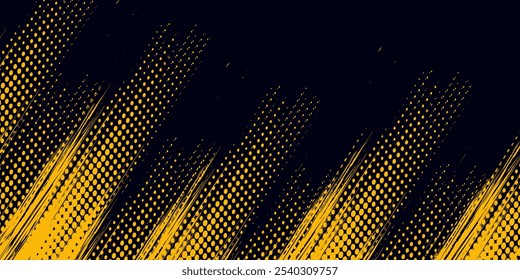 Abstract grunge black and yellow distress texture background.