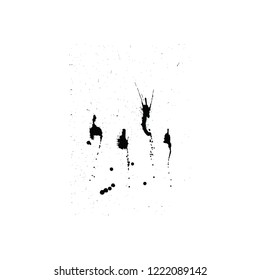 Abstract grunge blobs background. Black on white. Vector illustration.