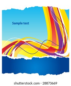 Abstract grunge blue template