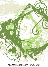 Borde grunge abstracto en color verde. Revisa mi portafolio para más antecedentes así como miles de otros grandes vectores.
