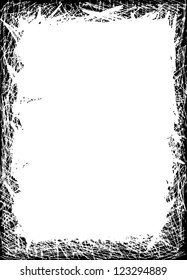 Abstract grunge border design on the white background