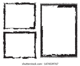 Abstract grunge border frames set