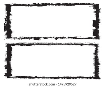 Abstract grunge border frames set