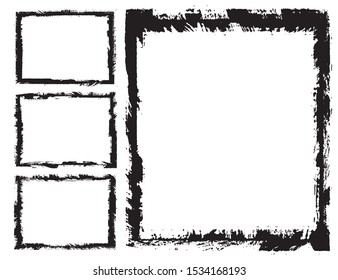 Abstract grunge border frames set