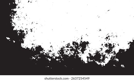 Abstract Grunge Border with Heavy Bottom Splatter and Blank Upper Space