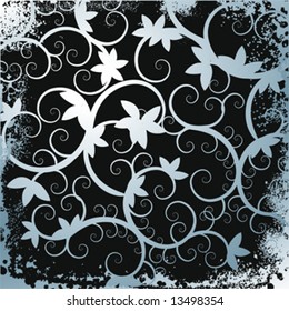 Abstract grunge border vine background