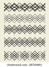 Abstract grunge borders, design elements. Can be used for invitations, greeting cards, scrapbooking, print, gift wrap, manufacturing. Seamless pattern