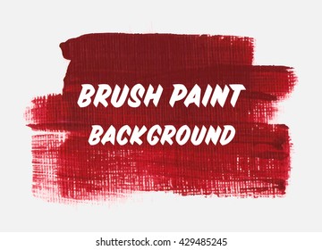 Abstract grunge brush paint texture background design acrylic stroke poster vector. Original rough paper hand painted vector. Perfect design for headline, logo and banner. 