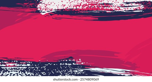 Abstract Grunge Brush Stroke Background, Sporty style background with red white and darkpurple brush colors, Rough watercolor brush stroke style background, template brush asset