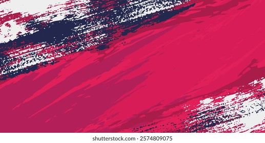 Abstract Grunge Brush Stroke Background, Sporty style background with red white and darkpurple brush colors, Rough watercolor brush stroke style background, rought wallpaper brush