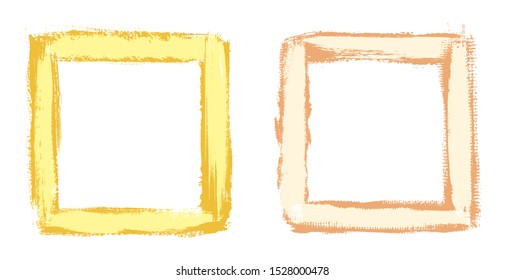Abstract grunge brush stroke frames