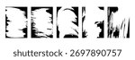 Abstract Grunge Brush Stroke Set. Dynamic Black and White Brush Textures.