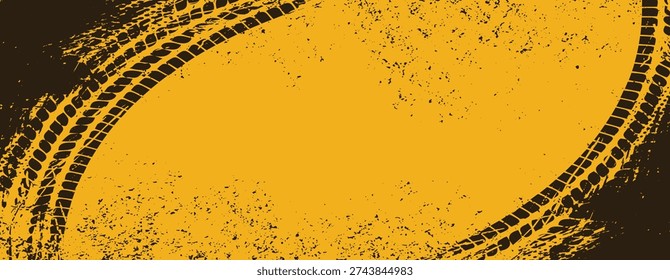 abstract grunge brush stroke tire track background