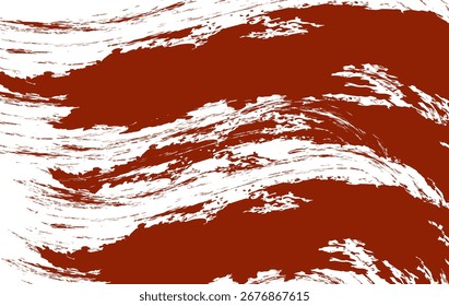 Textura de onda de traço de pincel grunge abstrato em vermelho e branco, fundo de arte digital moderno para design criativo