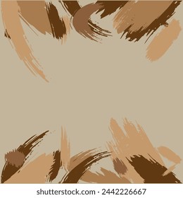 Abstract grunge brush strokes background template border