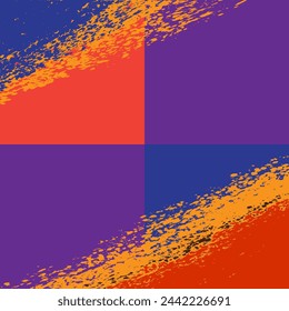 Abstract grunge brush strokes background template border