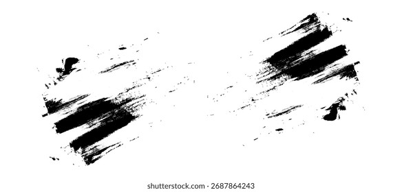 Abstract grunge brush strokes texture rough black scratches.