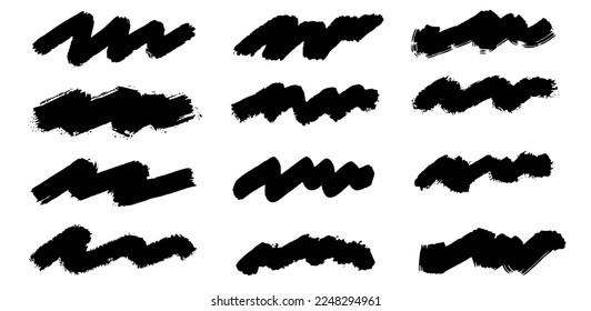 Abstrakte farbige Pinselstriche, Vektorgrafik