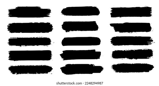 Abstract grunge brush strokes vector collection
