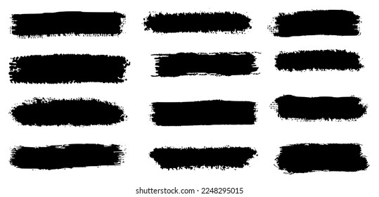 Resumen de trazos de pincel grunge colección vectorial