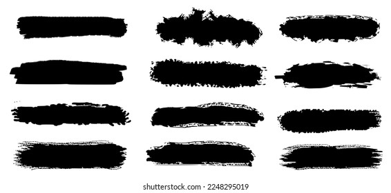 Resumen de trazos de pincel grunge colección vectorial