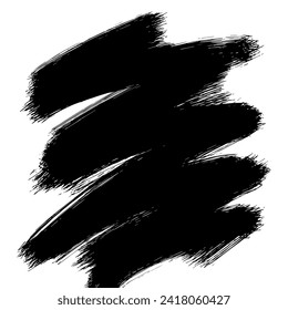 Ataques de pincel grueso abstracto. Ilustración vectorial. Borde de fondo.
