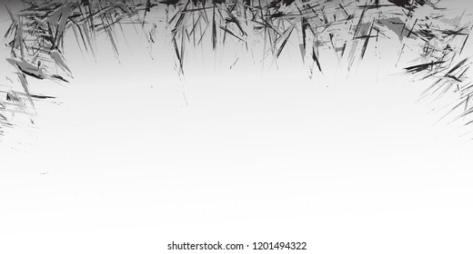 Abstract Grunge brush texture magical pattern, black grain frame drawing grungy lines and shapes vector illustration