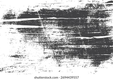 Abstract grunge brush texture with scratched edges and horizontal distress. Perfect for overlay, background, or retro vintage design projects. High resolution stroke effect.
