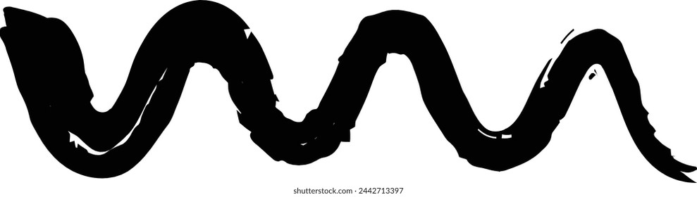 Abstract grunge brush wave line background vector art design striped line pattern for graphic design
