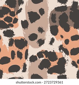 Abstract Grunge Camouflage Seamless Pattern –  Animal Texture