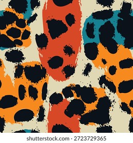 Abstrakte Grunge Camouflage nahtloses Muster - Animal Texture