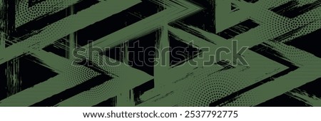 Abstract grunge camouflage seamless pattern. Urban art texture with paint splashes, chaotic shapes, lines, dots, triangles, strokes.