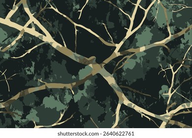 Abstract grunge camouflage, seamless texture, military camouflage pattern,  Camouflage wallpaper for textile and fabric. Fashion camo style. Vector