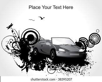 abstract grunge car vector illustration