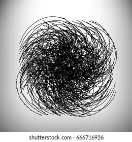 Abstract grunge chaotic background. Black blot. Element for design. Vector illustration.