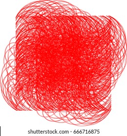 Abstract grunge chaotic background. Red entangled texture. Element for design. Vector illustration.