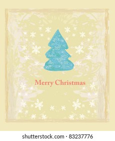 Abstract grunge christmas tree card