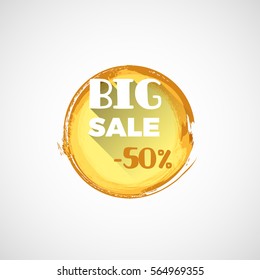 abstract grunge circle sale tag