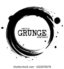 Abstract grunge circle shapes . Vector .