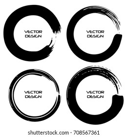 Abstract Grunge circle texture set