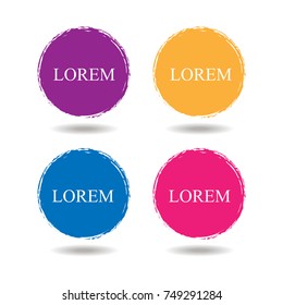 Abstract grunge circles on white background. Vector illustration eps 10.