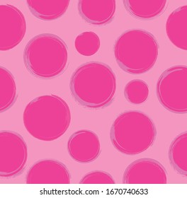 Abstract grunge circles seamless pattern.
