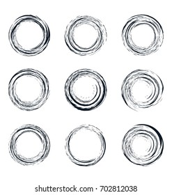 Abstract Grunge Circular Vector Illustration