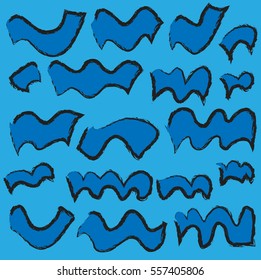  abstract grunge color waves background, vector
