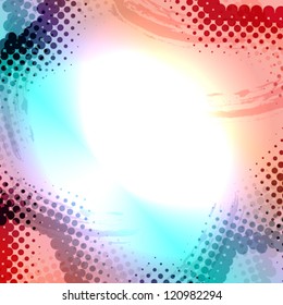 Abstract Grunge colorful Halftone vector illustration pattern background