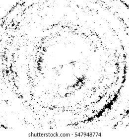 Abstract grunge concentric rings overlay texture. Distress circle background. Empty design template. EPS10 vector.