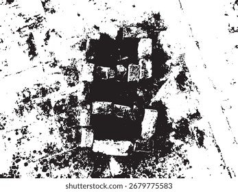 Abstractas fondo de pared agrietado grunge con textura de piedra en blanco y negro afligido, ideal para carteles, superposiciones, arte digital, estilo vintage, marca y proyectos de Diseño gráfico