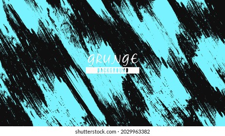 Abstract Grunge Cyan Scratch In Black Background. Goof For Banner, Poster Or Frame Template